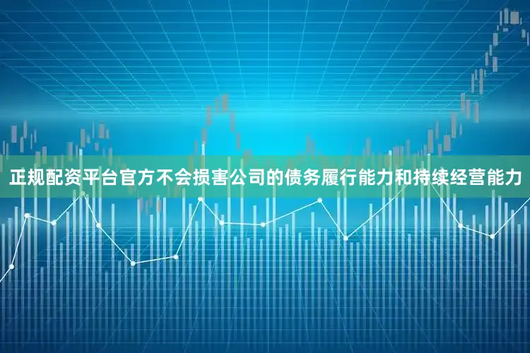 正规配资平台官方不会损害公司的债务履行能力和持续经营能力